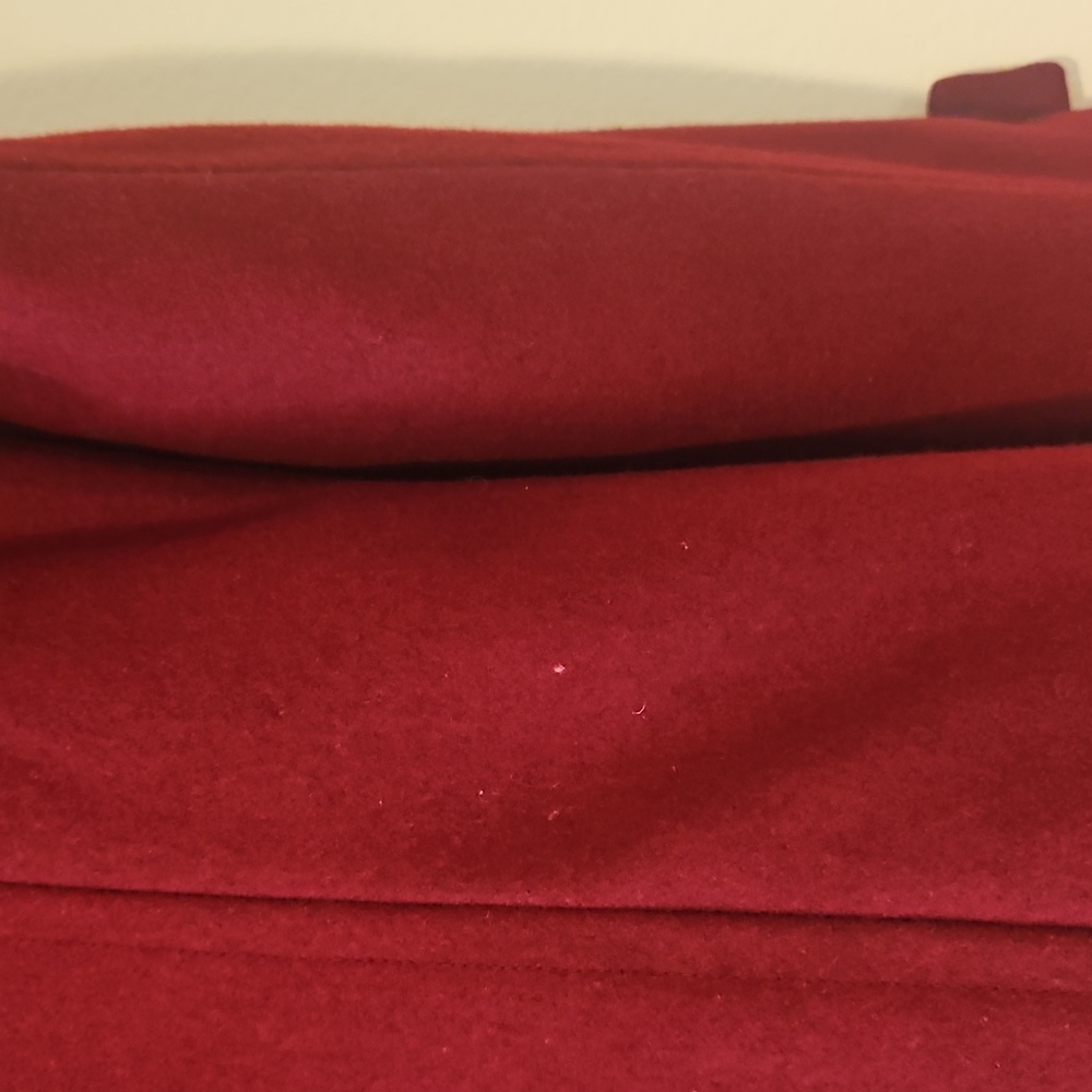 Calvin Klein Double-Breasted Peacoat - Deep Red - Picture 15 of 15